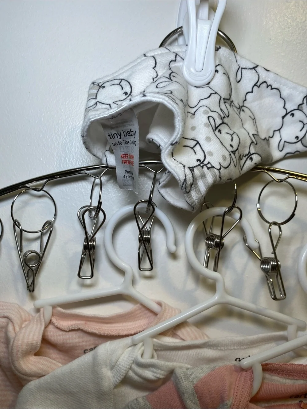 Carter's Pink & Neutral Striped Long-Sleeve Baby Bodysuit Set, with other brands